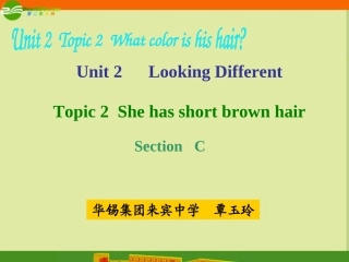 七年级英语上册-Unit-2-Looking-Different-Topic-2-What-color-is-his-hairSection-c课件-仁爱版