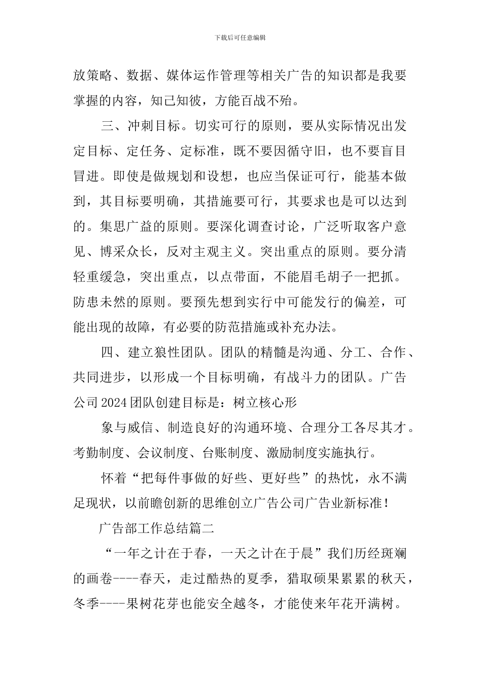 广告部工作总结_第2页