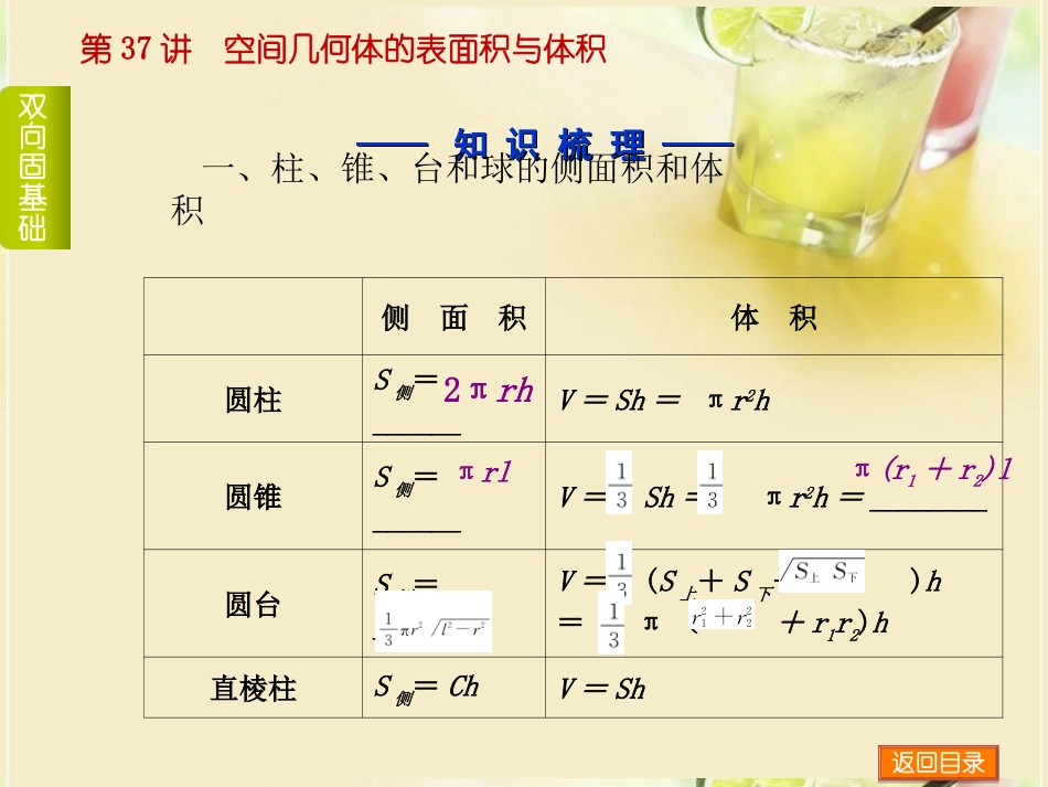 (浙江专用)2014高考数学一轮复习方案(双向固基础+点面讲考向+多元提能力+教师备用题)-第37讲-空间几何_第3页