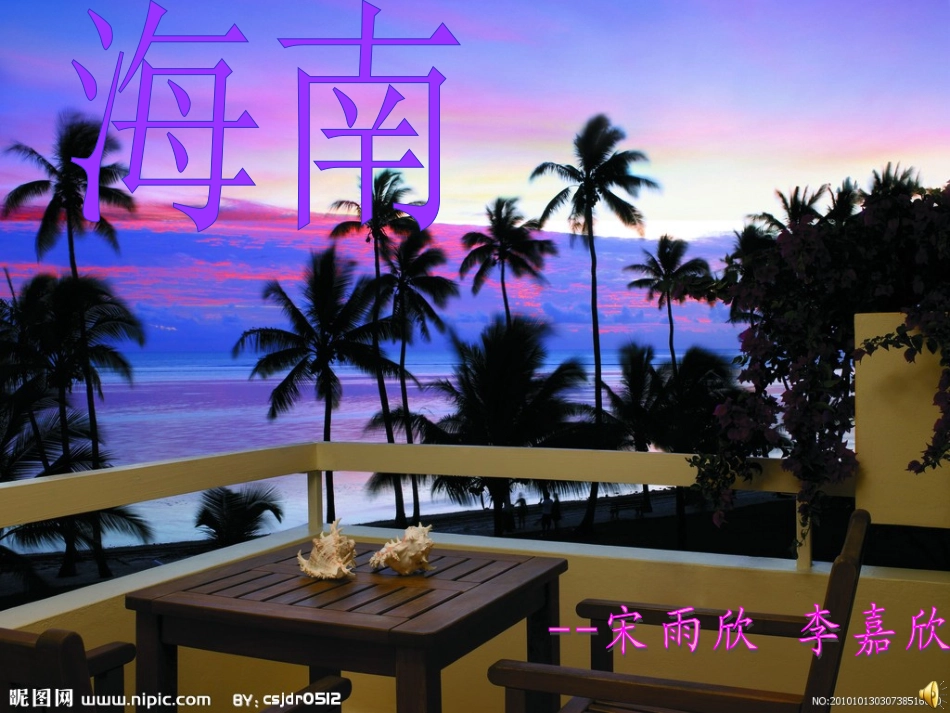 海南——宋雨欣李嘉欣_第1页