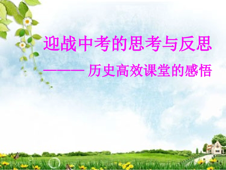 历史高效课堂的感悟_第1页