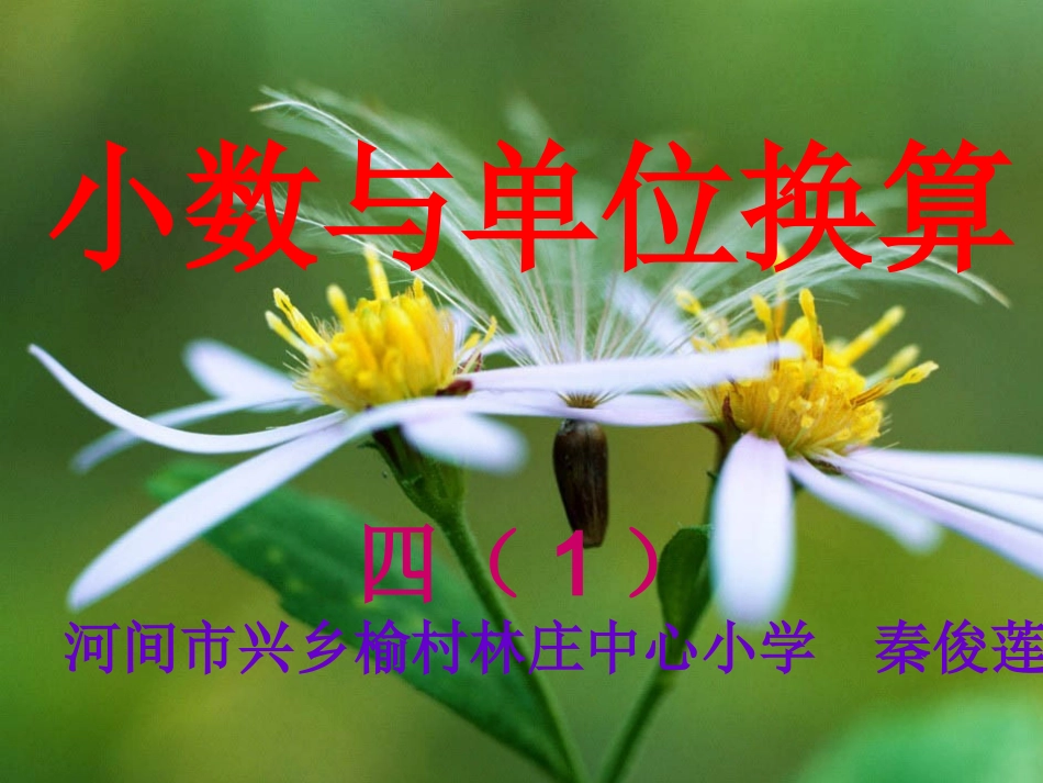 小学数学2011版本小学四年级小数与单位换算-(2)_第1页