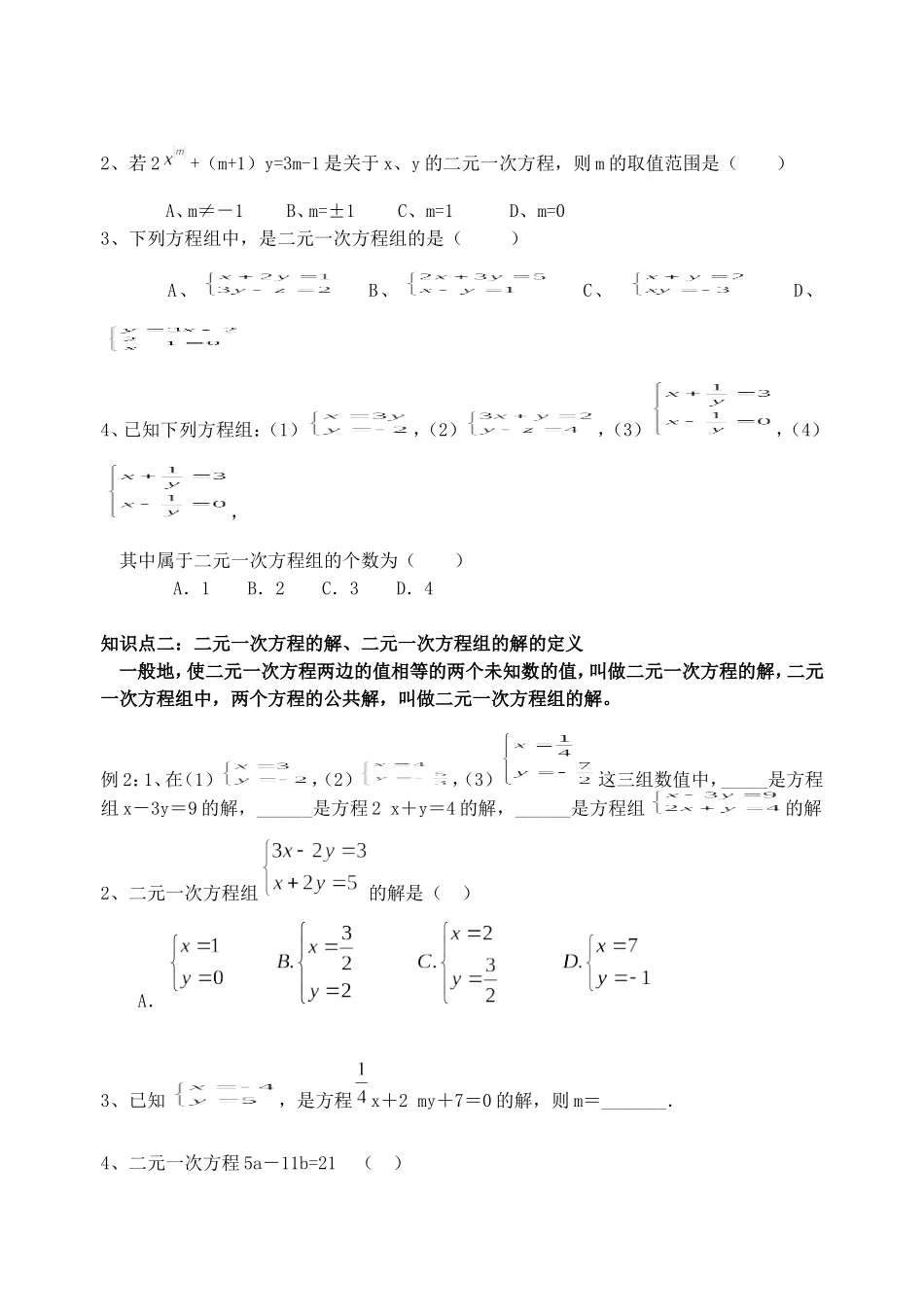 二元一次方程组(1)_第2页