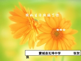 (部编)初中语文人教2011课标版七年级下册第19课--假如生活欺骗了你