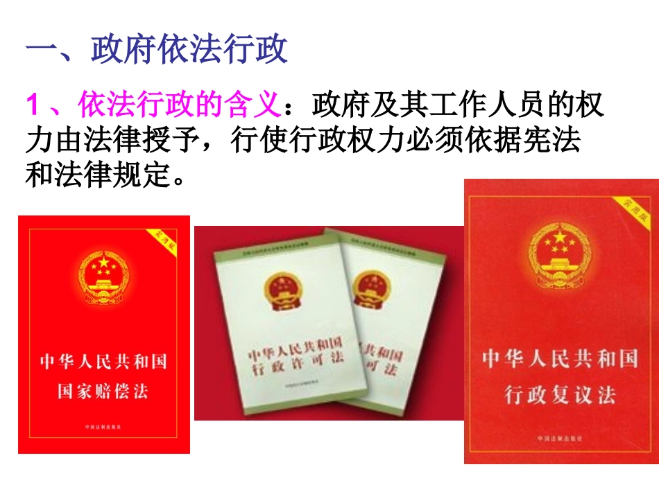 高一政治：生活＜政府的权力：依法行使＞上课课件人教版必修2_第3页