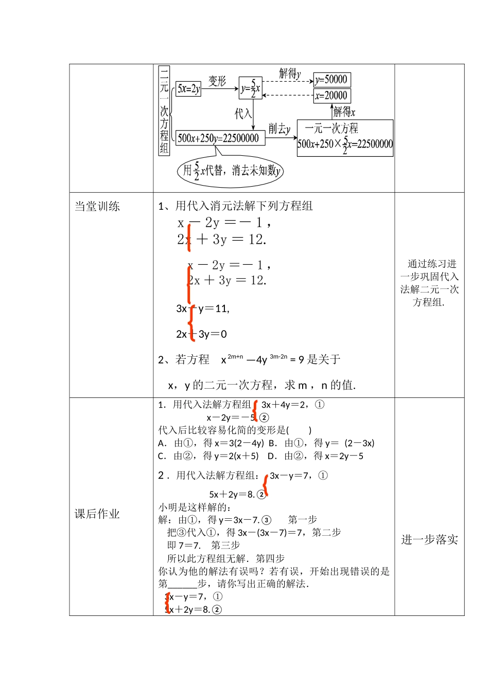 代入消元法结二元一次方程组_第3页