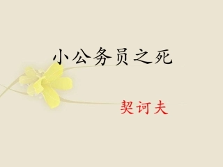 小公务员之死