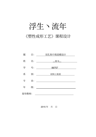 双孔垫片级进模设计资料