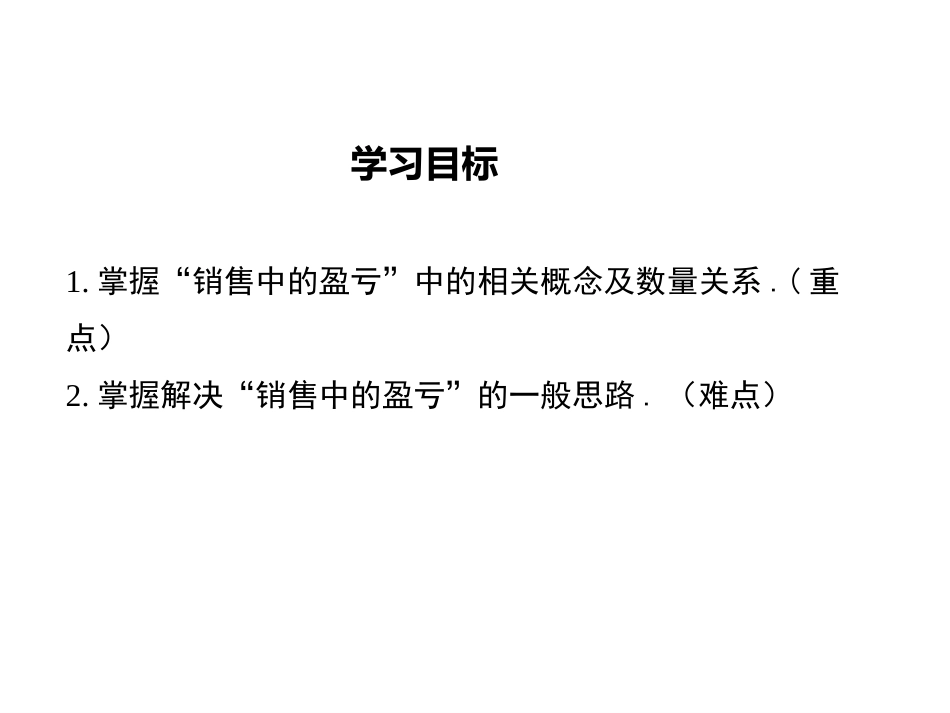 销售中的盈亏问题课件-(2)_第2页