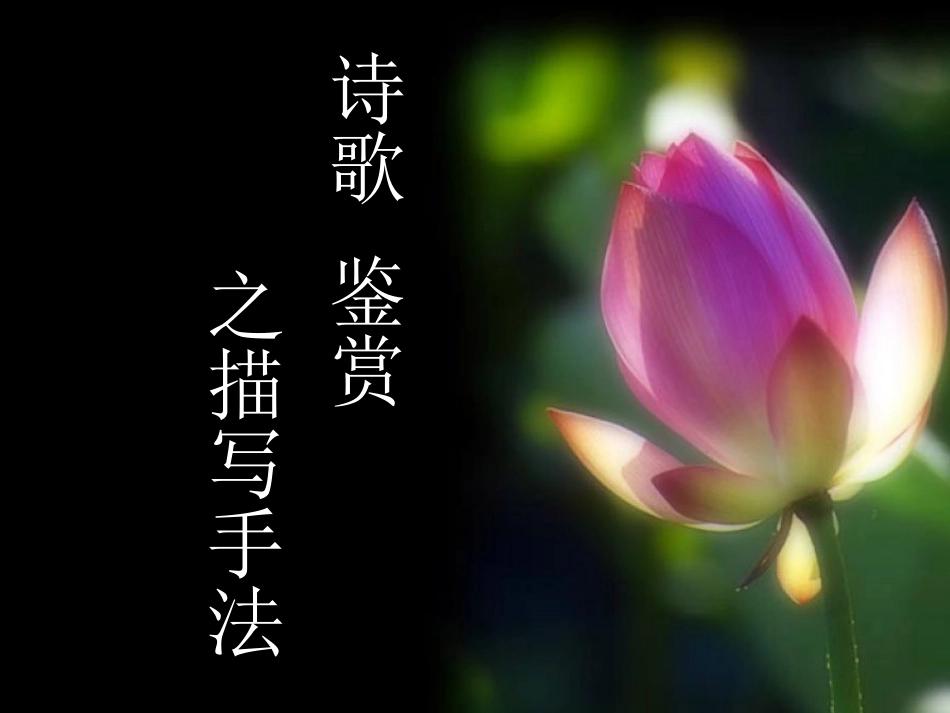 诗歌鉴赏之描写手法_第1页