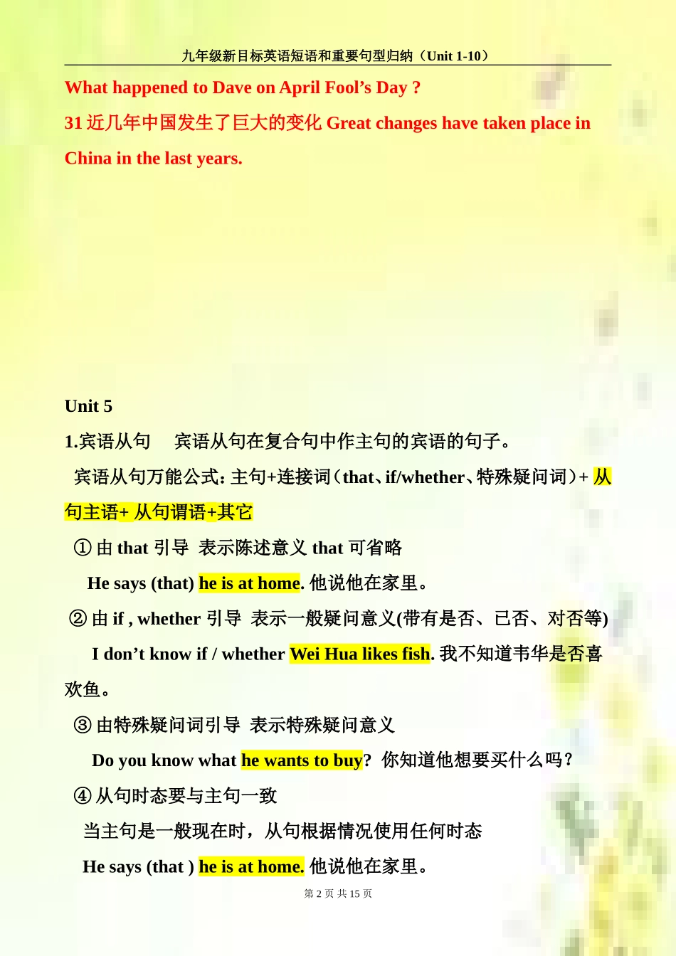 初四1-6单元复习_第2页