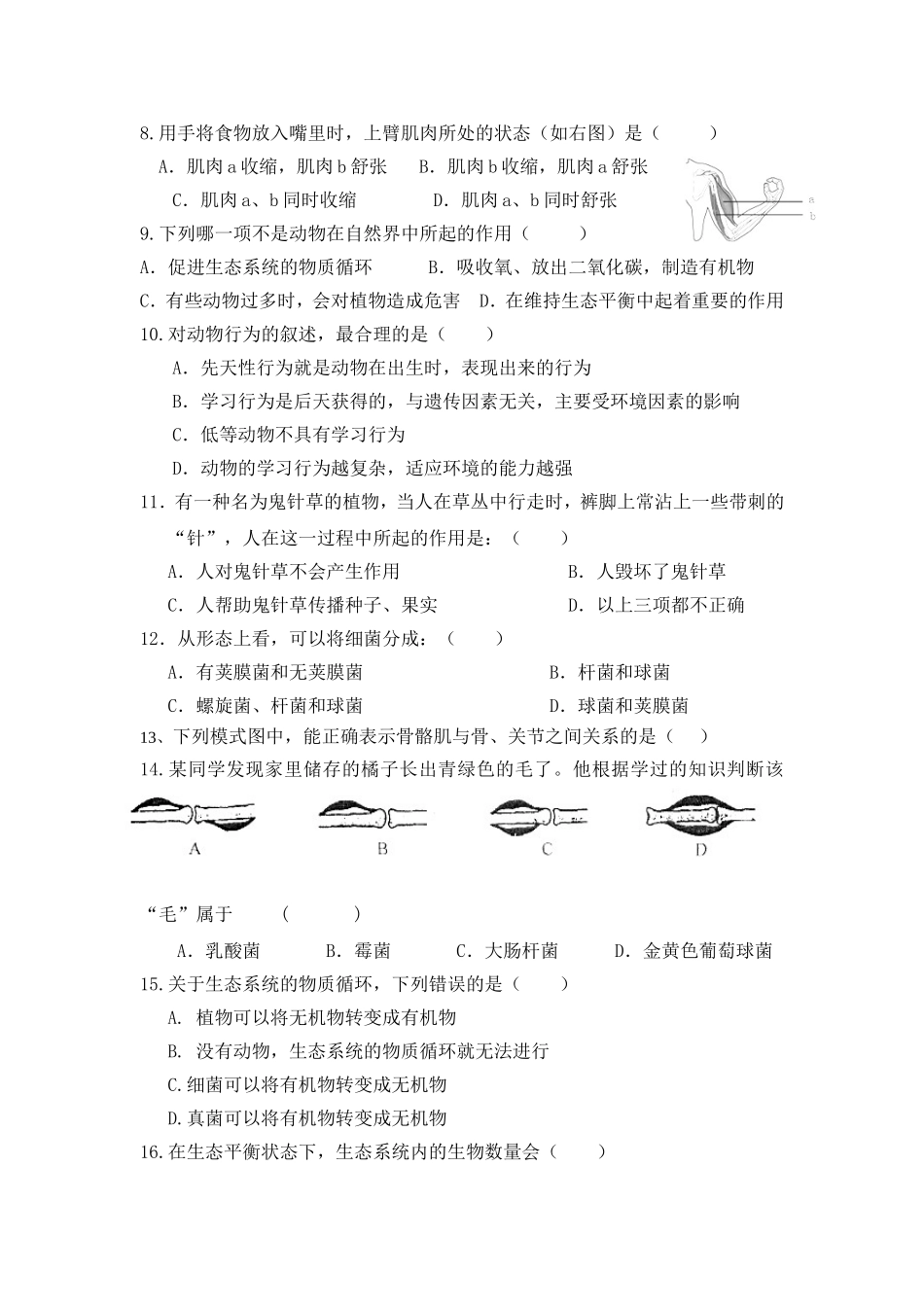 八年级上册第二次月考_第2页