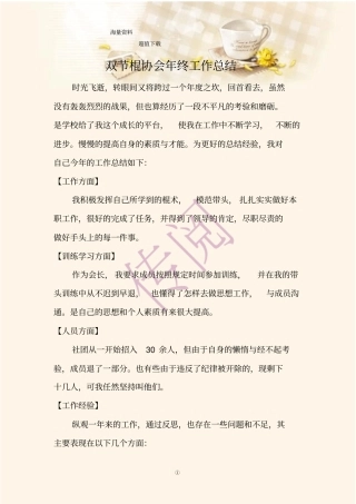 双节棍协会年终工作总结