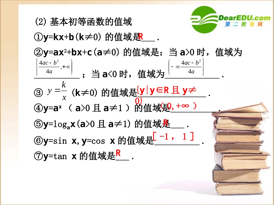高三数学2.2--函数的定义域、值域课件_第3页
