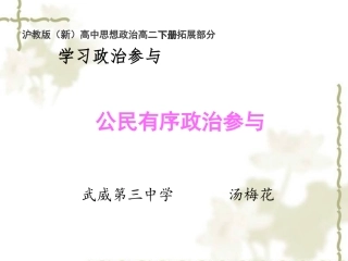 公民有序政治参与