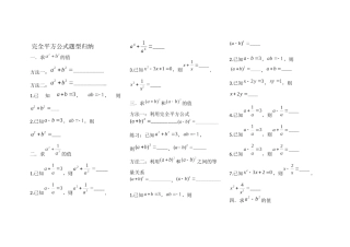 完全平方公式变形讲解