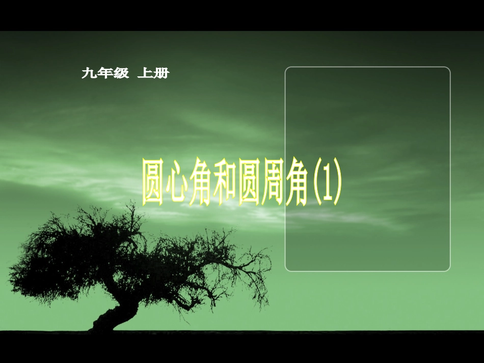 圆心角的性质_第1页