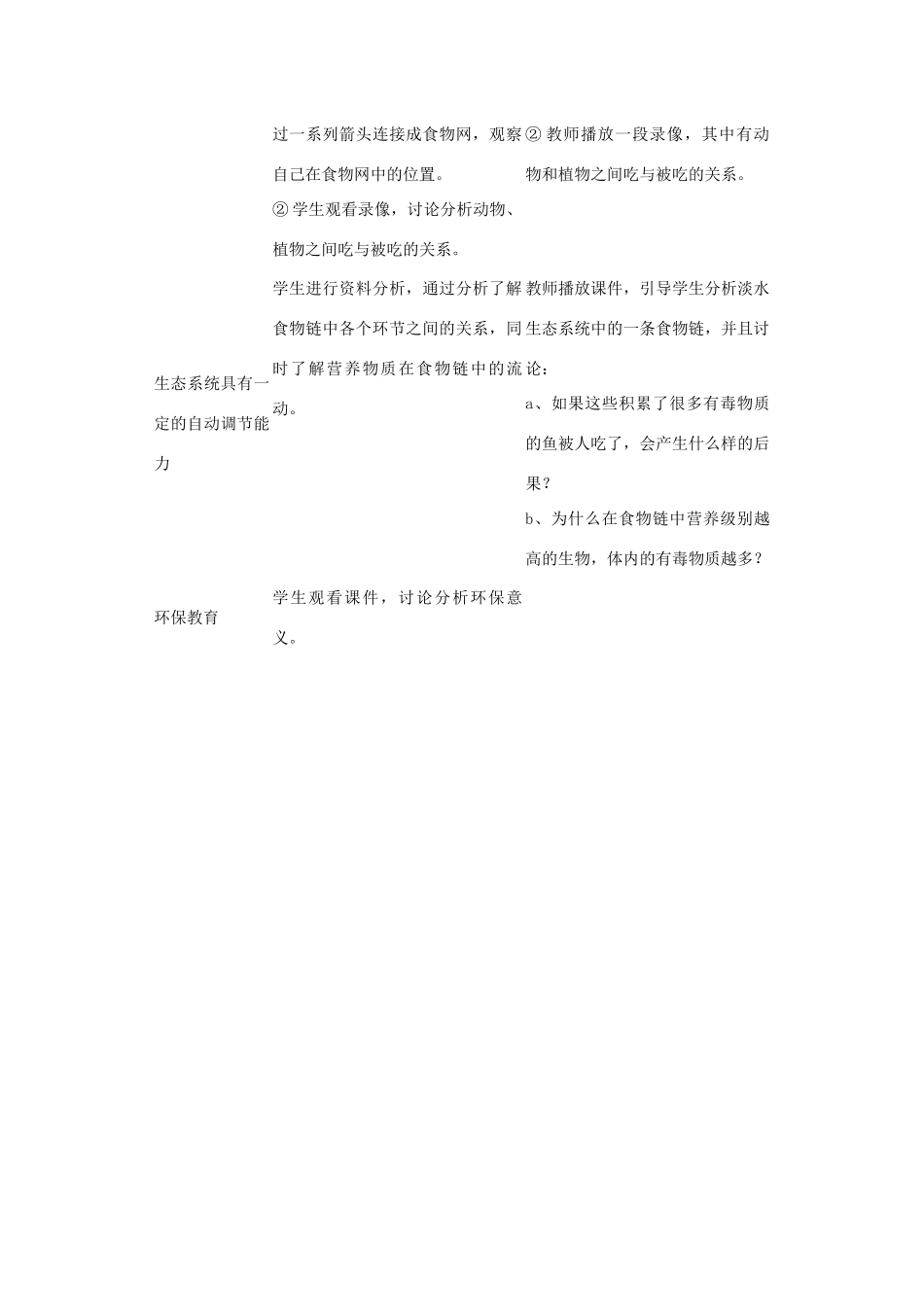 七年级生物《生态系统》教案4_第2页