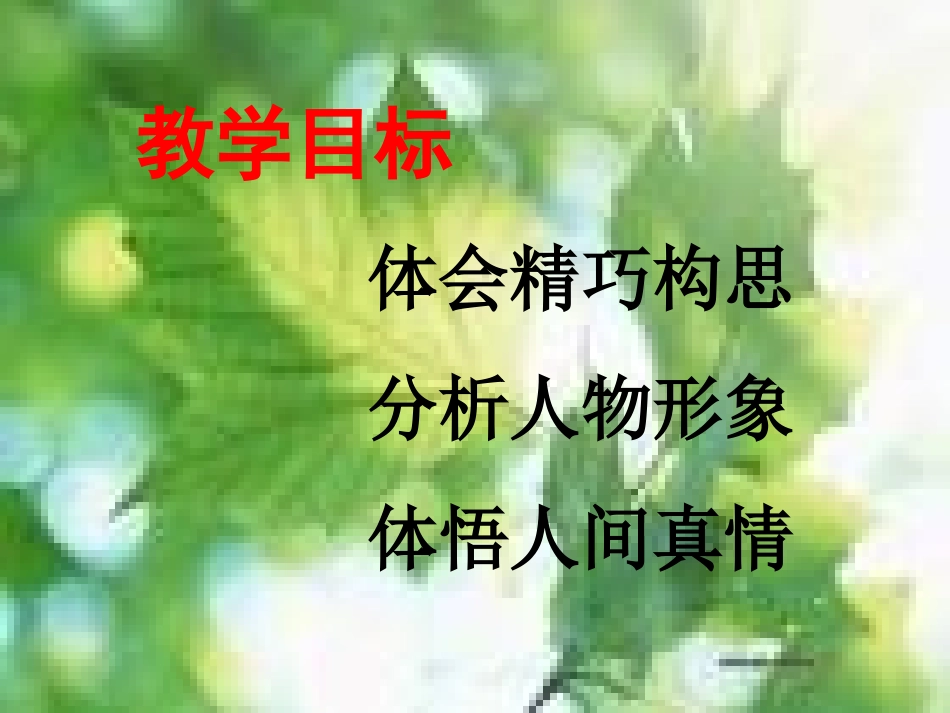 七年级语文上册最后一片叶子课件-北师大版_第3页