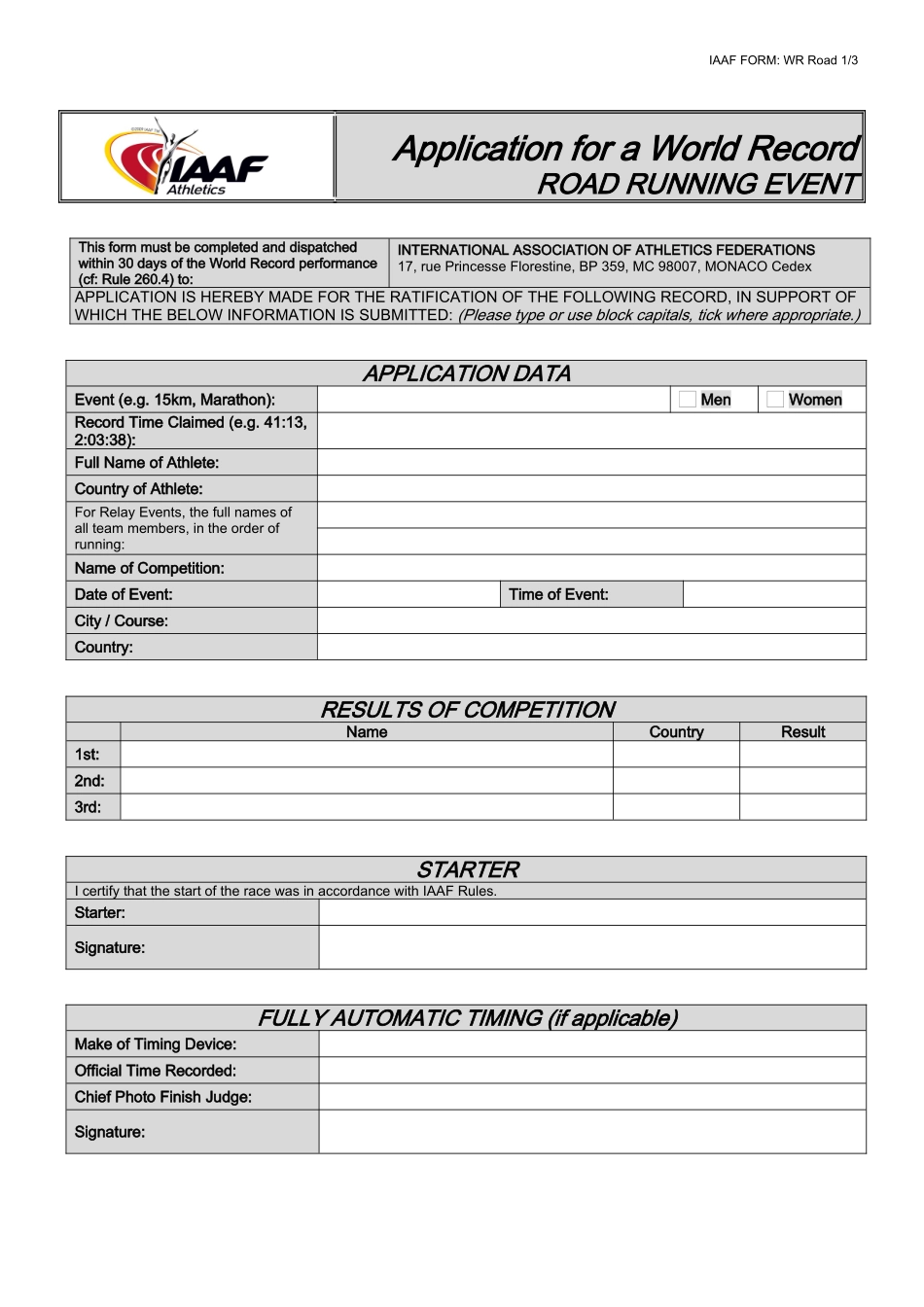WorldRecordApplicationForm-ROADRUNNINGEVENT_第1页