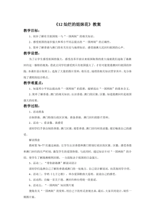 《12-灿烂的姐妹花》教案