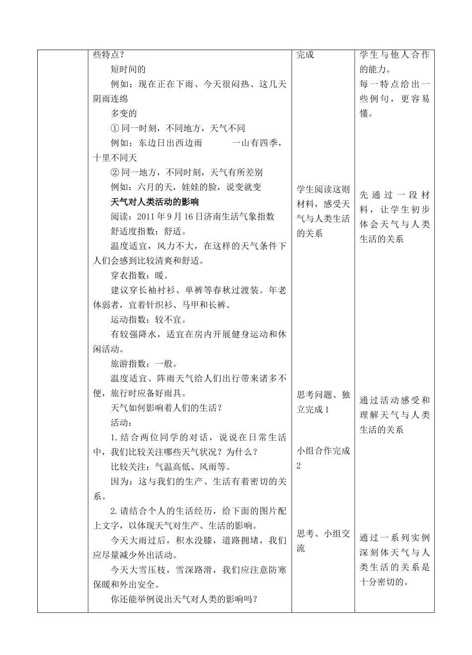 七年级地理上册 4.1 天气（第1课时）教案 （新版）商务星球版-（新版）商务星球版初中七年级上册地理教案_第2页
