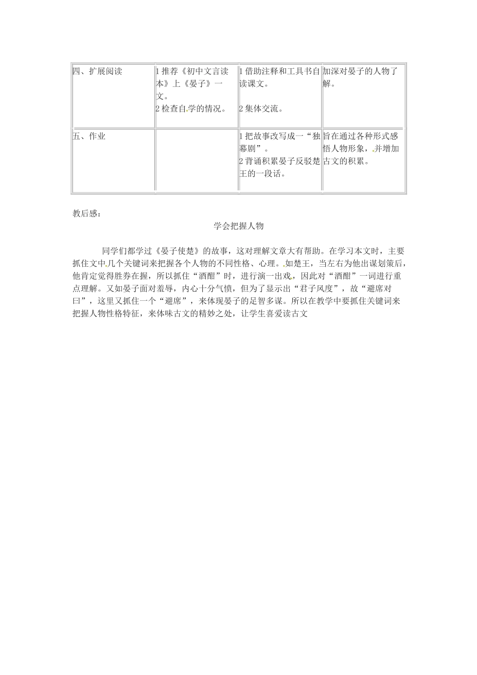 六年级语文下册 第42课《橘逾淮为枳》教案 上海版五四制_第2页