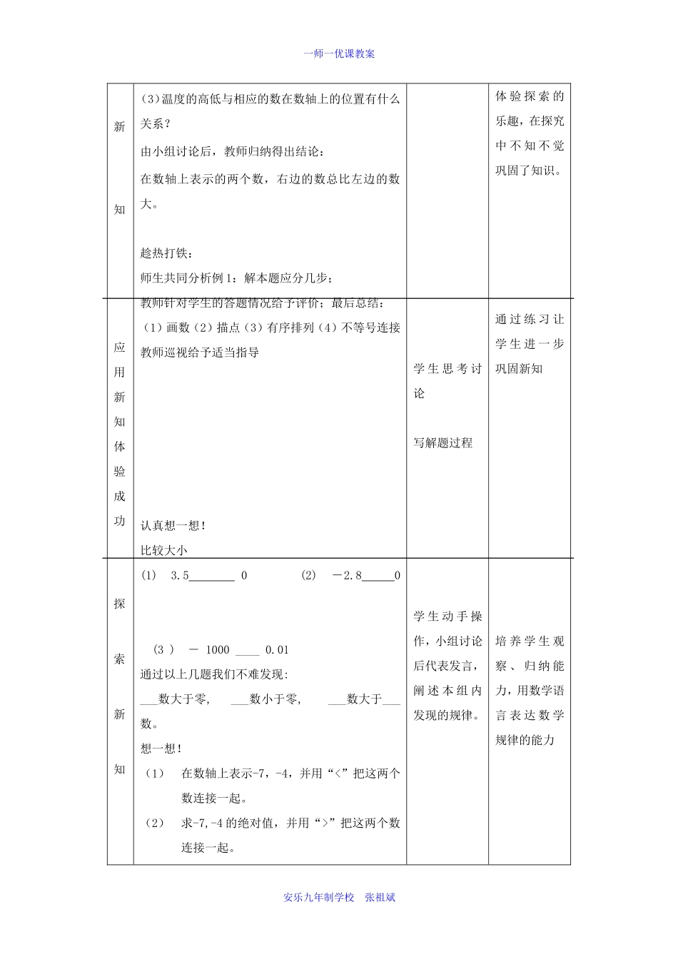 1.3有理数的大小教学设计_第3页