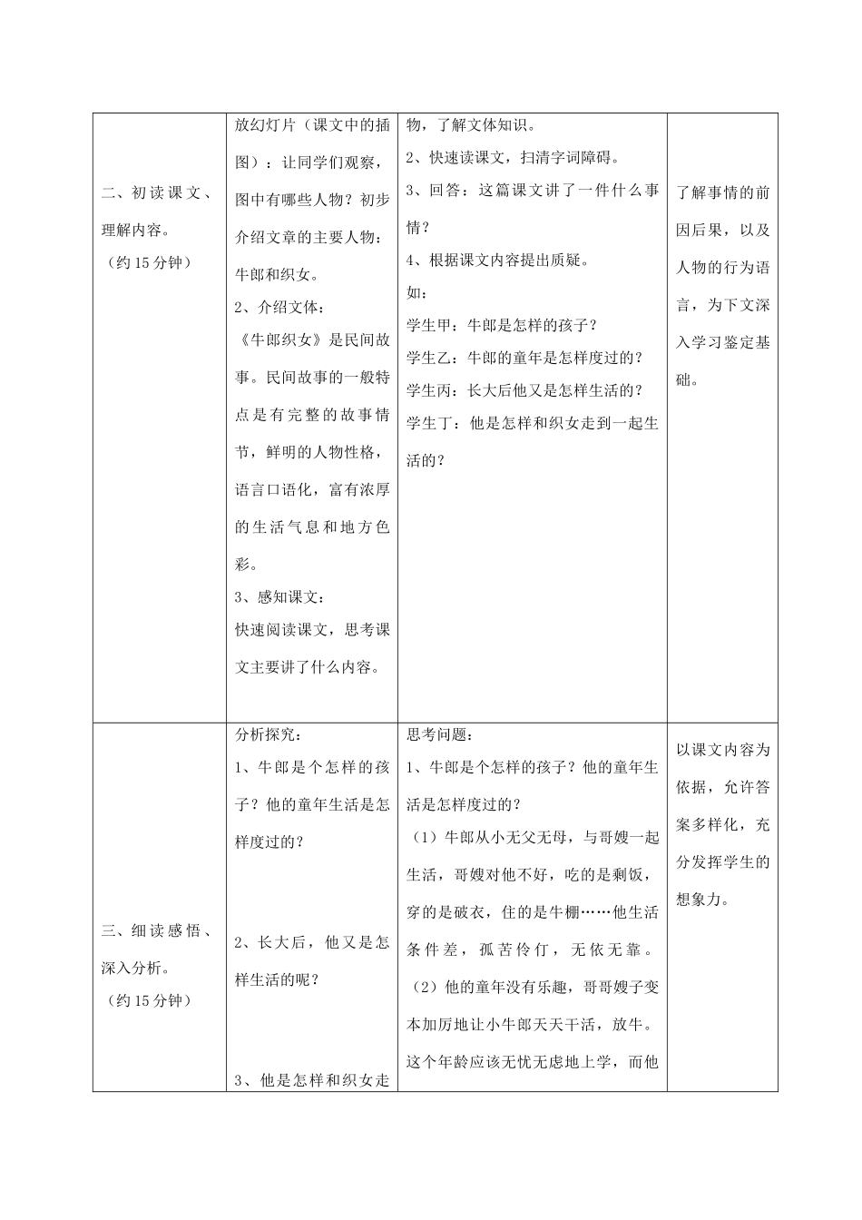 四年级语文上册 32.牛郎织女（1）教案 语文S版-语文S版小学四年级上册语文教案_第3页