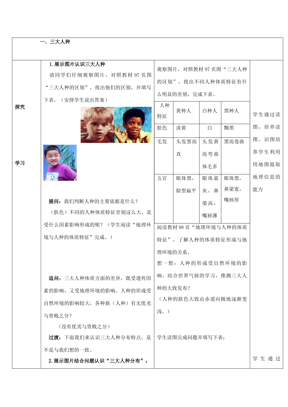 七年级地理上册 第5章 第2节世界的人种、语言和宗教教案 （新版）商务星球版-（新版）商务星球版初中七年级上册地理教案_第2页