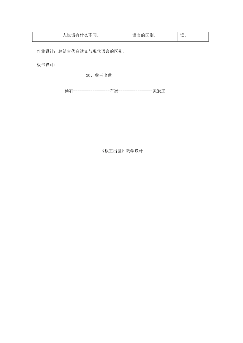 五年级语文上册 第四单元 16 猴王出世教案2 鲁教版五四制-鲁教版五四制小学五年级上册语文教案_第3页