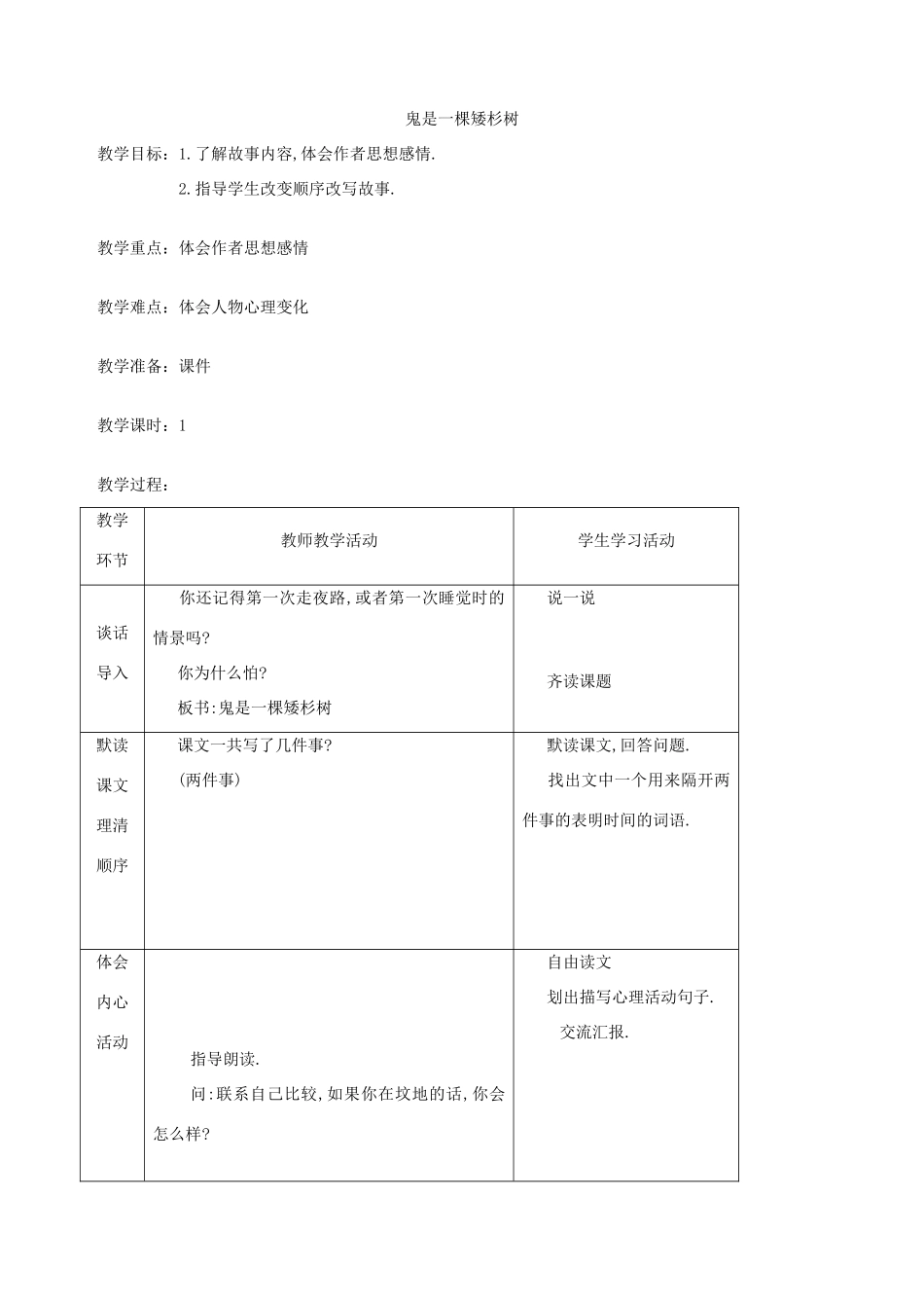 五年级语文下册 第九单元 破除迷信 2 活见鬼教案 北师大版-北师大版小学五年级下册语文教案_第3页