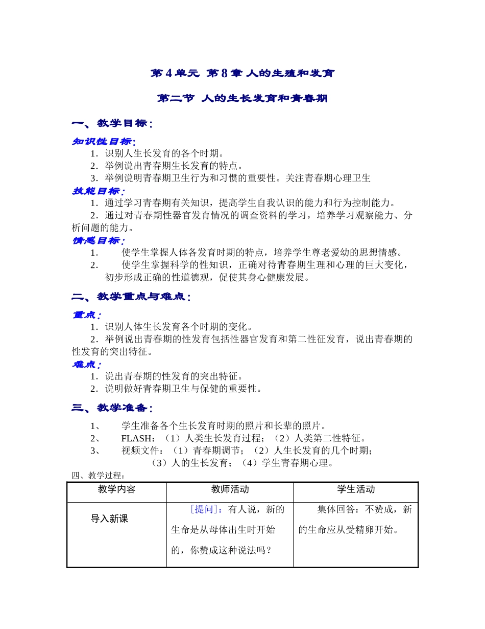 人的生长发育和青春期1_第1页