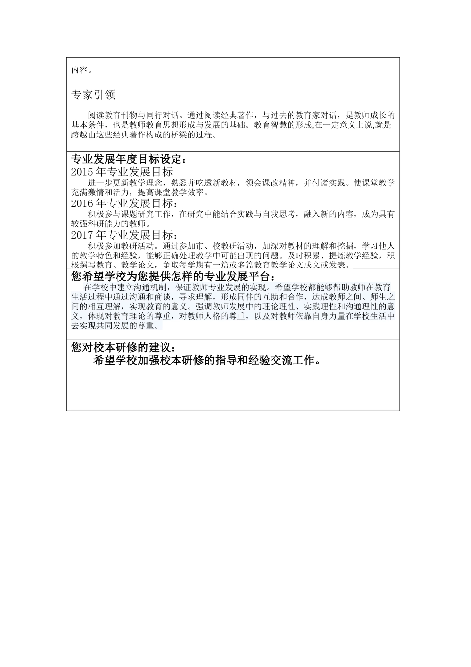 曾勤--遵义四中教师专业发展规划书_第2页