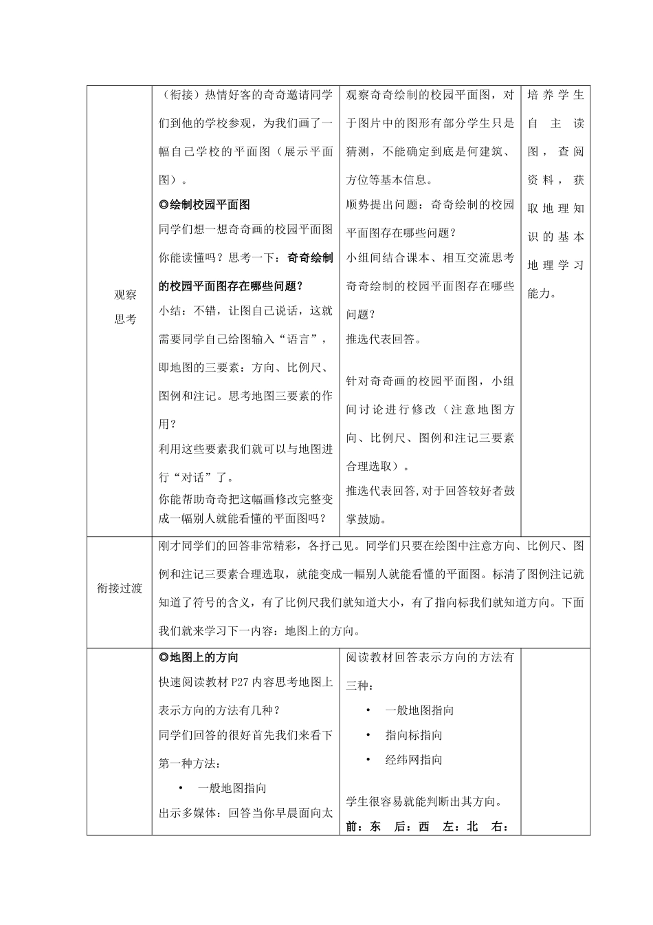 七年级地理上册 第2章 第1节 地图基本要素（第1课时）教案 （新版）商务星球版-（新版）商务星球版初中七年级上册地理教案_第2页