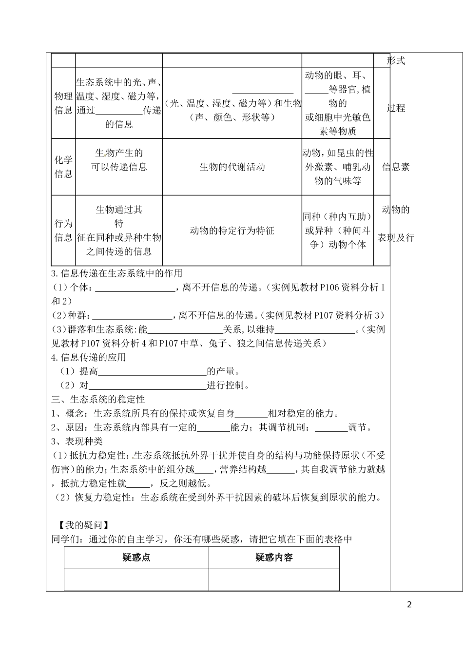 山东省泰安市肥城市第三中学高中生物 生态系统的物质循环复习学案 新人教版必修2_第2页