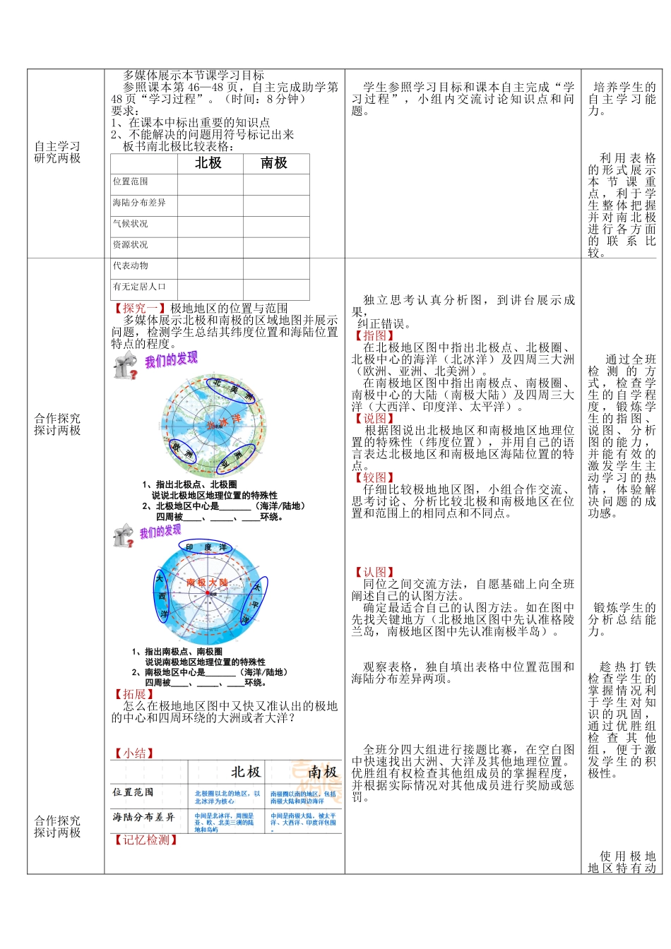 七年级地理下册 7.5极地地区（第1课时）教案 （新版）商务星球版-（新版）商务星球版初中七年级下册地理教案_第2页