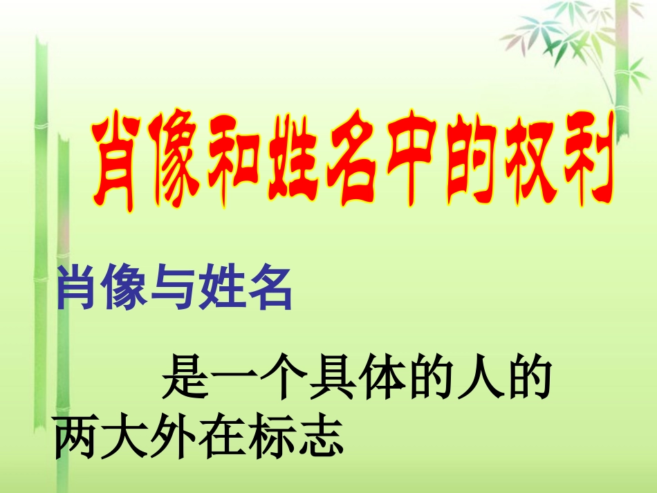 新疆石河子市第八中学八年级政治下册《肖像和姓名中的权利》课件-新人教版_第3页