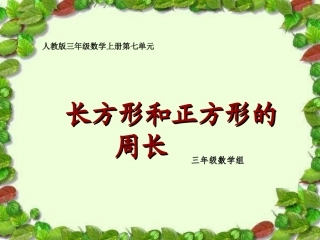 人教2011版小学数学三年级长方形和正方形的周长-(4)