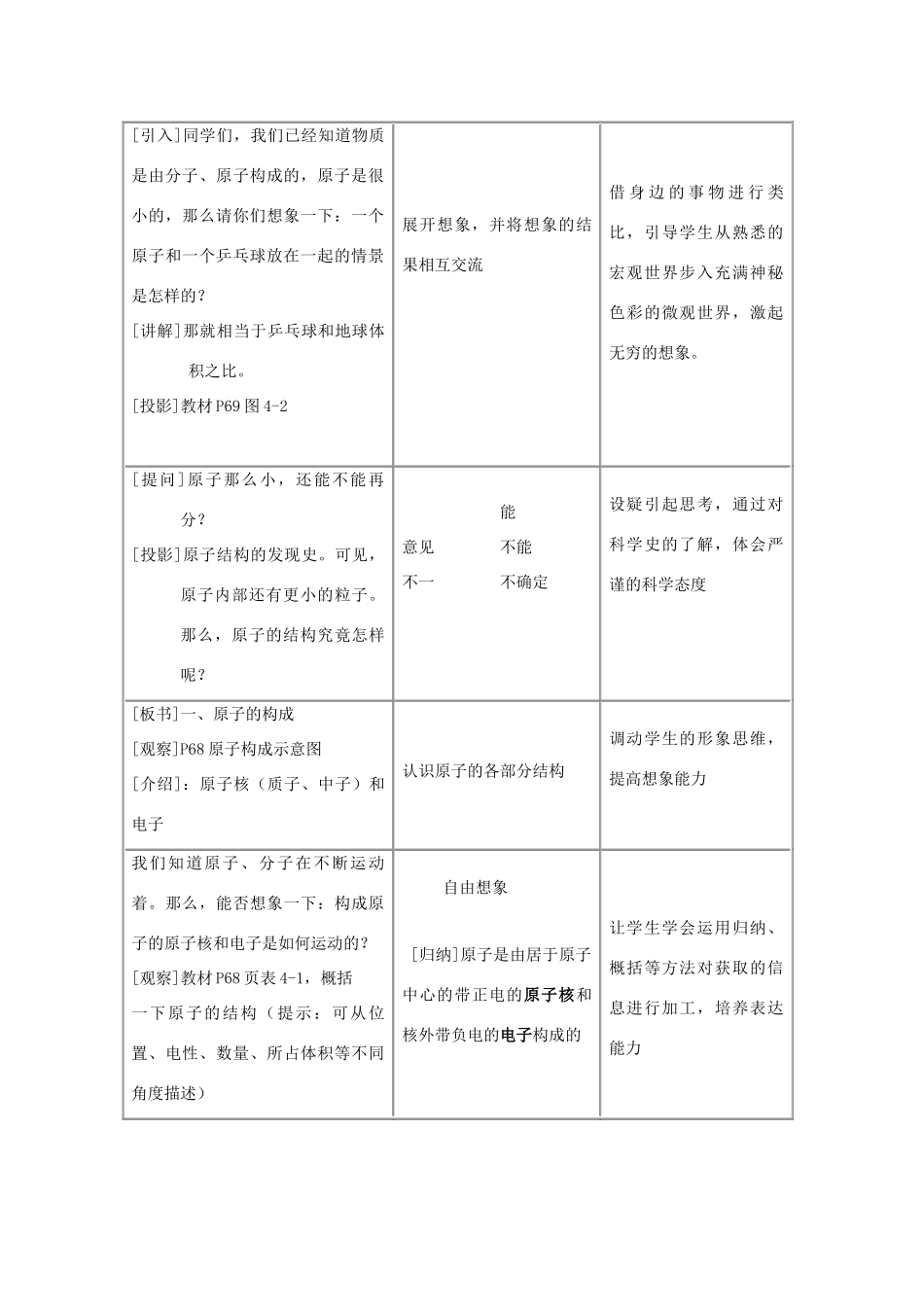 九年级化学上册 第三单元 物质构成的奥秘 课题2 原子的构成名师教案1 人教新课标版_第2页