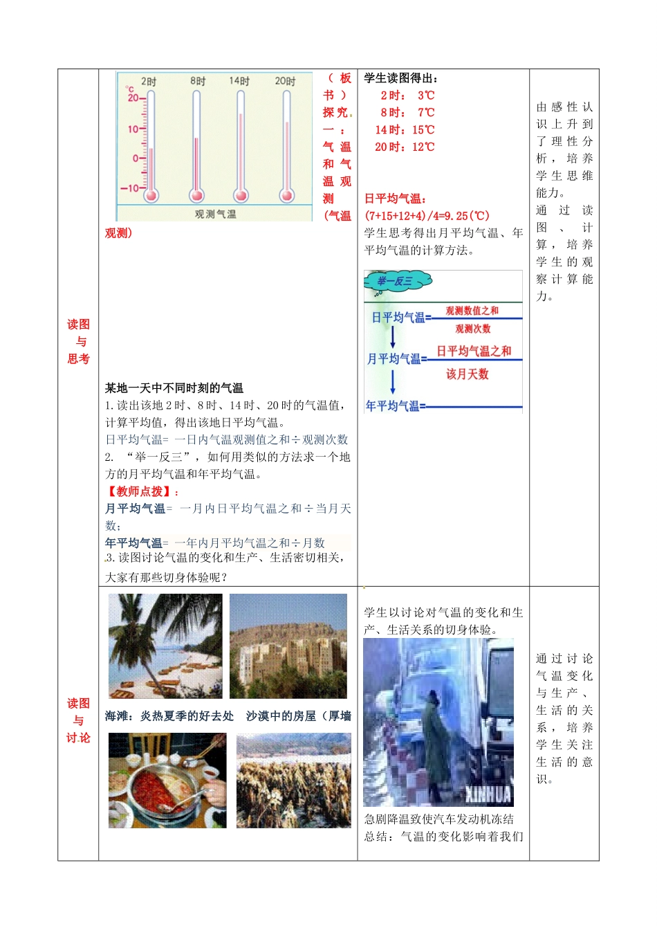 七年级地理上册 第4章 第2节 气温的变化与差异（第1课时）教案 （新版）商务星球版_第3页