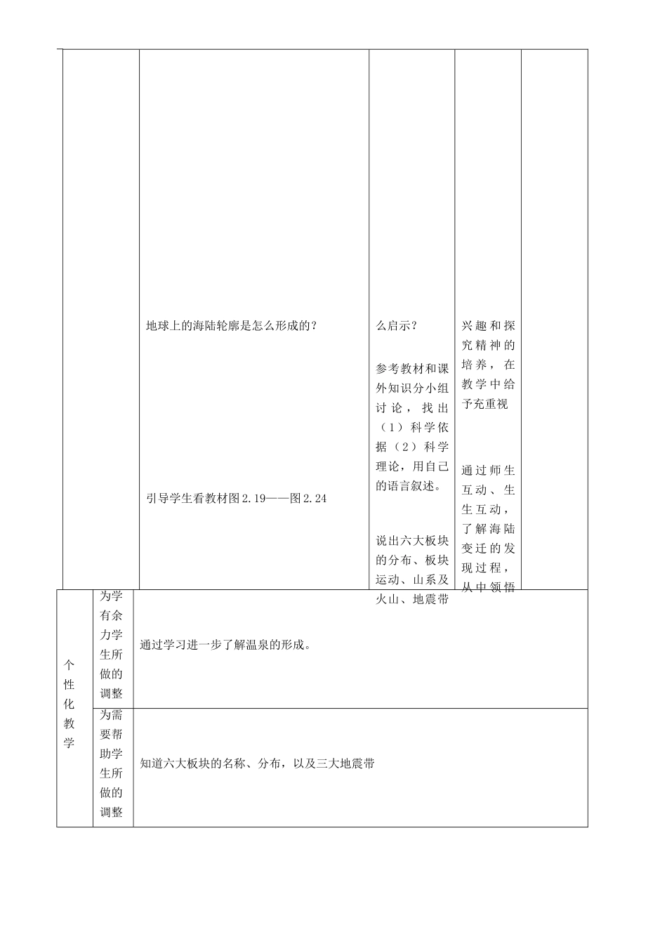 中考地理 第二节 海陆的变迁复习教案-人教版初中九年级全册地理教案_第2页