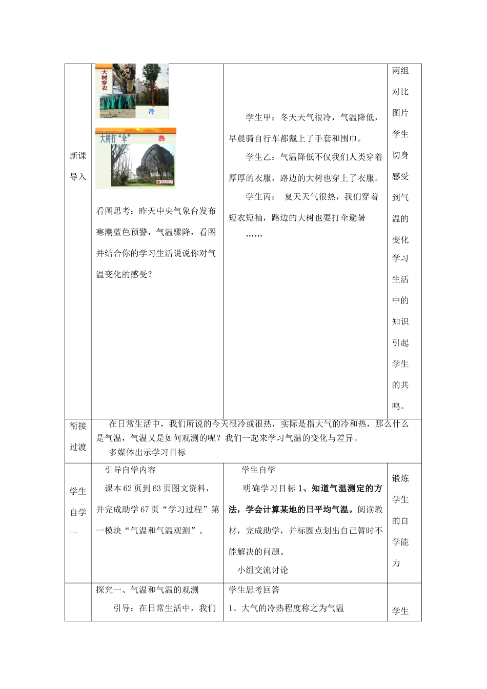 七年级地理上册 4.2气温的变化与差异（第1课时）教案 （新版）商务星球版-（新版）商务星球版初中七年级上册地理教案_第2页