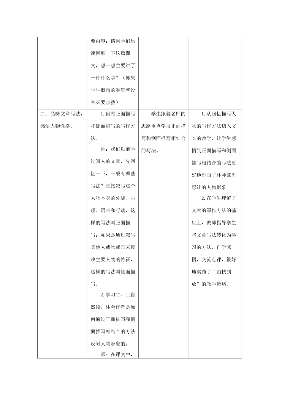 五年级语文上册 第七单元 23 林冲棒打洪教头教案设计 苏教版-苏教版小学五年级上册语文教案_第3页