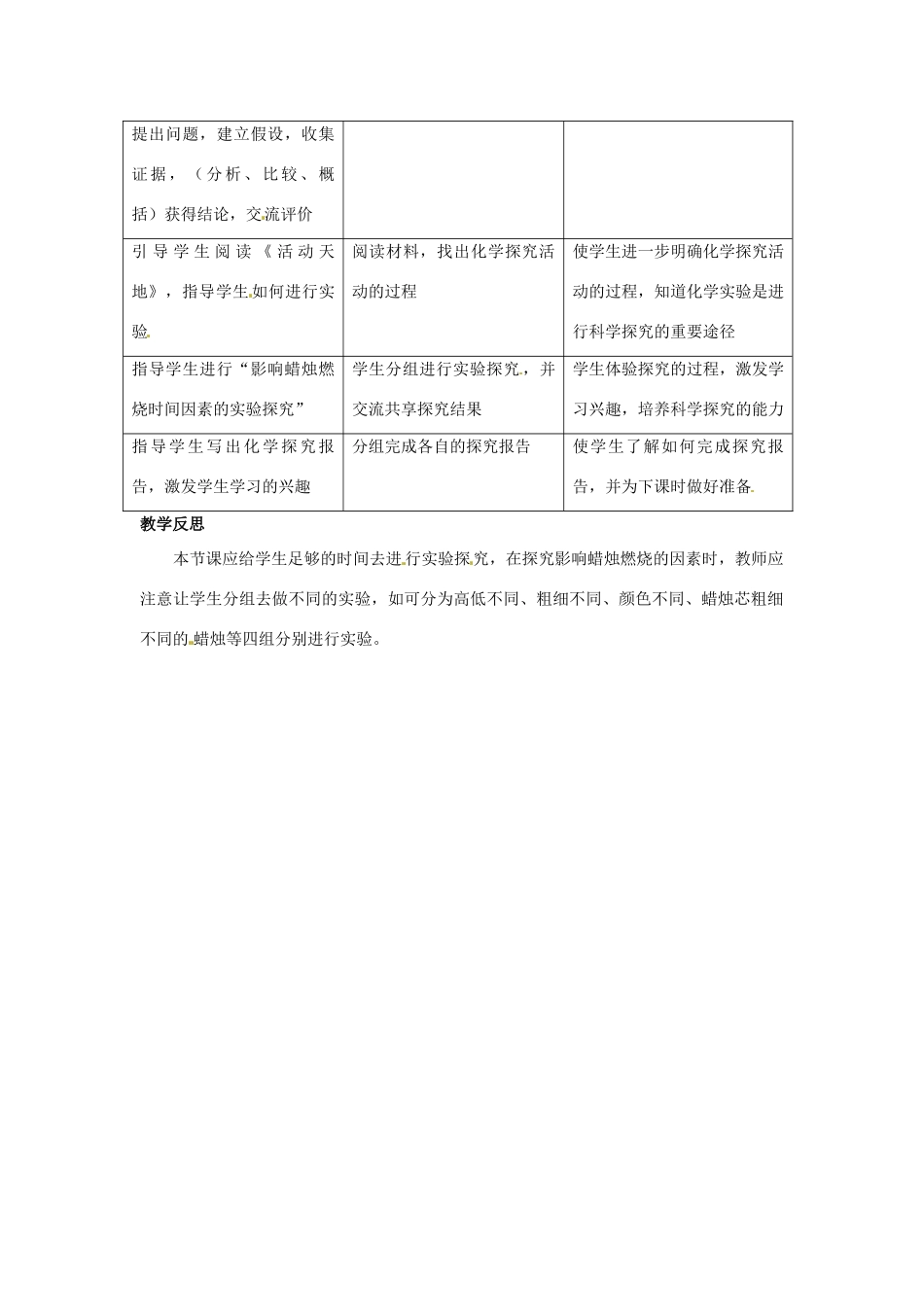 九年级化学上册 1.2化学之旅教案（第二课时）鲁教版_第2页