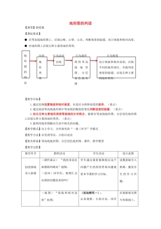 -七年级地理上册 第二章  第二节 地形图的判读优秀教案 （新版）商务星球版-（新版）商务星球版初中七年级上册地理教案
