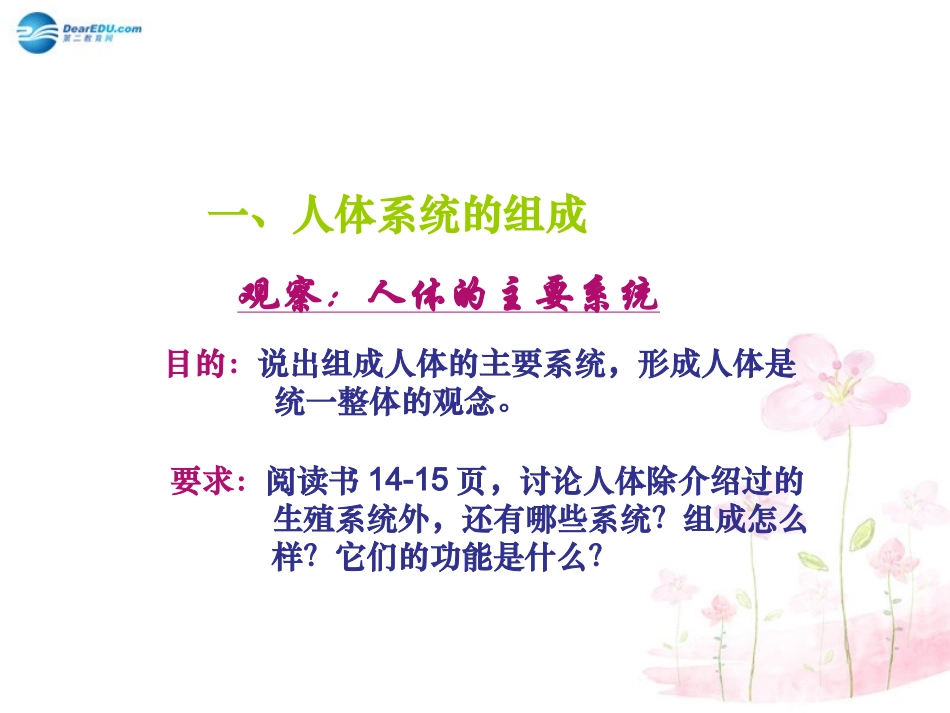 七年级生物下册 第八章 第三节 人体概述课件2 （新版）苏教版_第2页