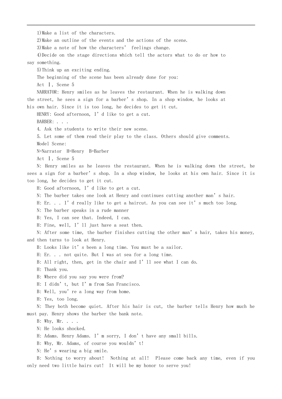 高中英语优秀教案：Unit3-The-Million-Pound-Bank-Note-Period-5-Using-language优秀教案-新人教版必修3_第3页