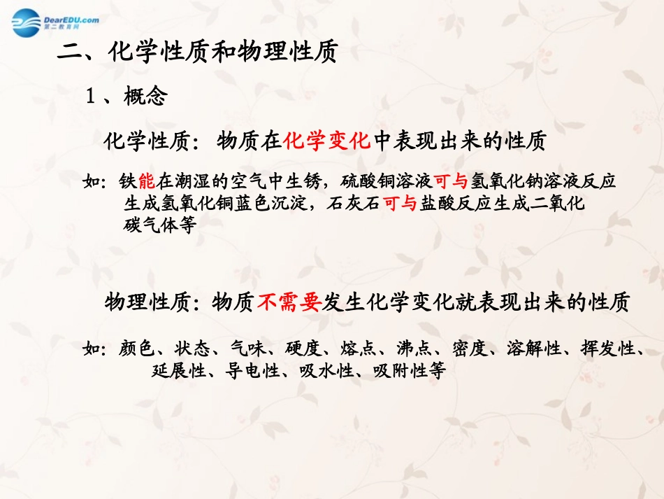 九年级化学上册 1.1 物质的变化和性质课件 （新版）新人教版_第2页