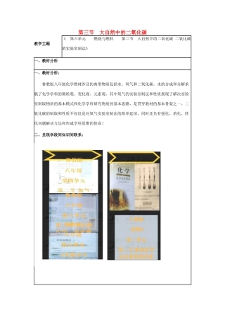 九年级化学上册 第6单元 燃烧与燃料 第3节 大自然中的二氧化碳 二氧化碳的实验室制法教案 （新版）鲁教版-（新版）鲁教版初中九年级上册化学教案
